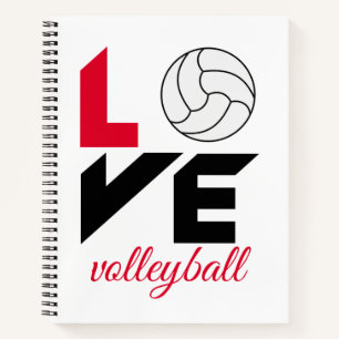 I Liebe Volleyball Notizblock