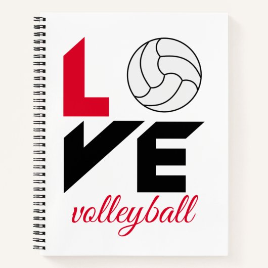 I Liebe Volleyball Notizblock (Vorderseite)