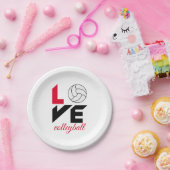 I Liebe Volleyball Pappteller (Party)