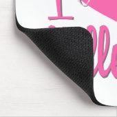 I Liebe Volleyball Pink Mousepad (Ecke)