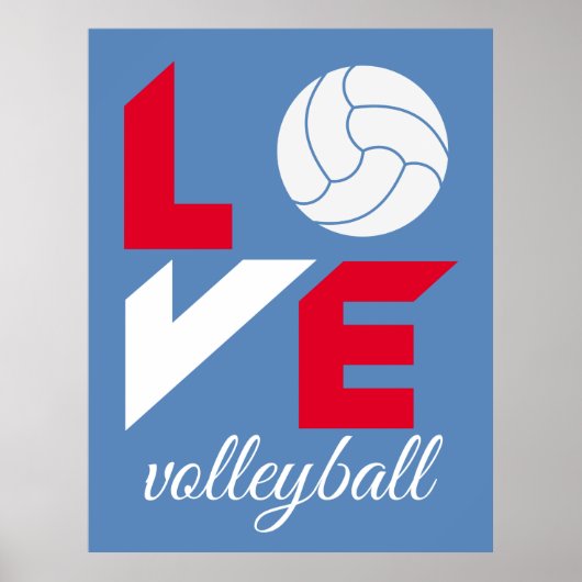 I Liebe Volleyball Poster (Vorne)