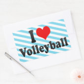 I Liebe Volleyball Rechteckiger Aufkleber (Umschlag)