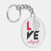 I Liebe Volleyball Schlüsselanhänger (Vorderseite links)