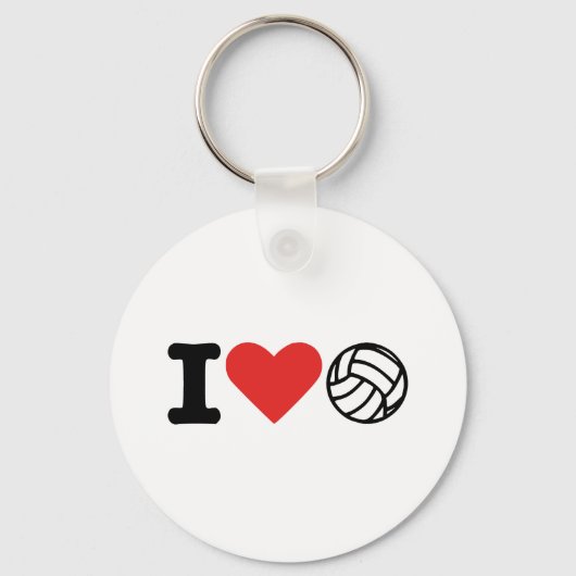 I Liebe Volleyball Schlüsselanhänger (Vorderseite)