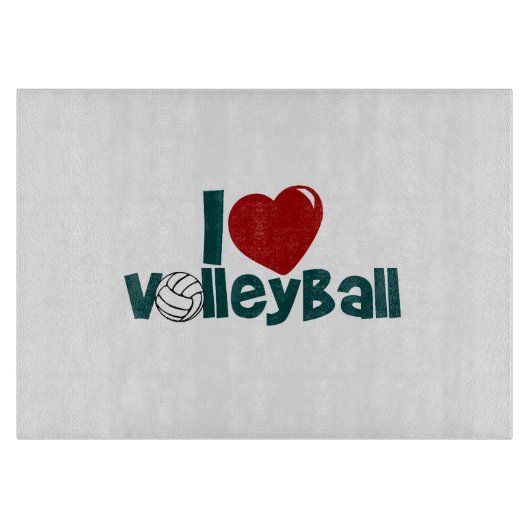 I Liebe Volleyball Schneidebrett (Vorderseite)