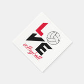 I Liebe Volleyball Serviette (Ecke)