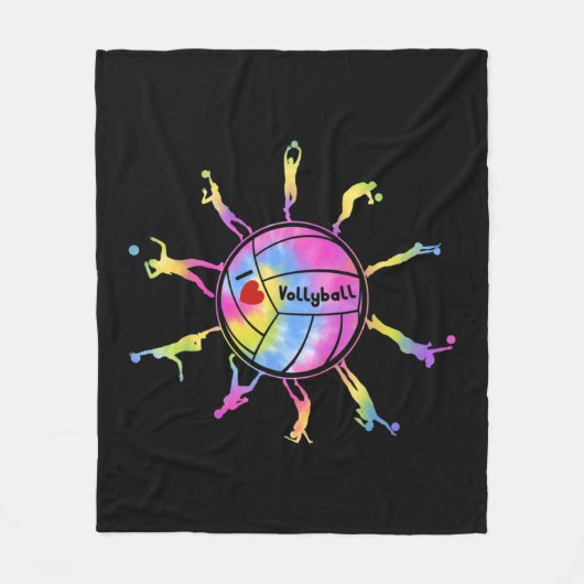 I Liebe Volleyball Sport Krawatte Dey Volleyball F Fleecedecke (Vorderseite)