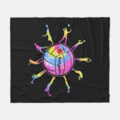 I Liebe Volleyball Sport Krawatte Dey Volleyball F Fleecedecke (Vorderseite (Horizontal))