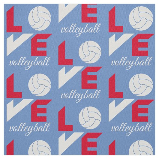I Liebe Volleyball Stoff (Muster)