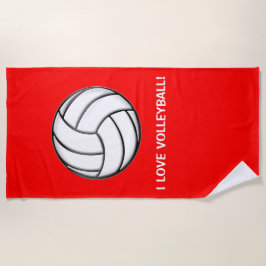 I Liebe-Volleyball! Strandtuch