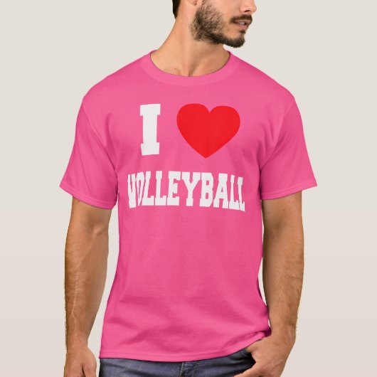 I Liebe Volleyball T-Shirt (Vorderseite)