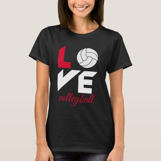 I Liebe Volleyball T-Shirt (Vorderseite)