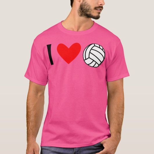 I Liebe Volleyball T-Shirt (Vorderseite)