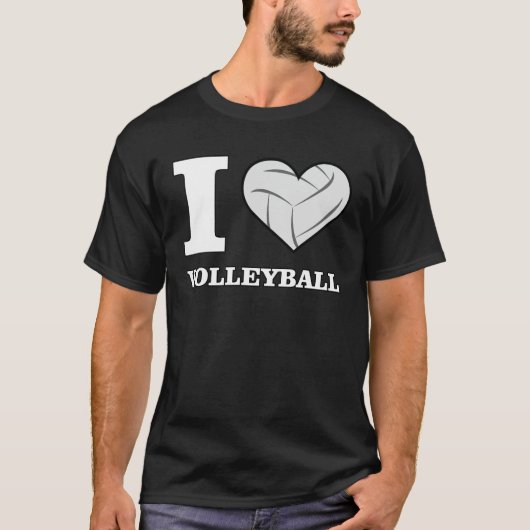 I Liebe Volleyball T-Shirt (Vorderseite)