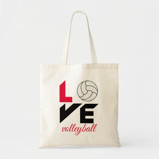 I Liebe Volleyball Tragetasche (Vorne)