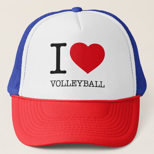 I LIEBE VOLLEYBALL TRUCKERKAPPE (Vorderseite)