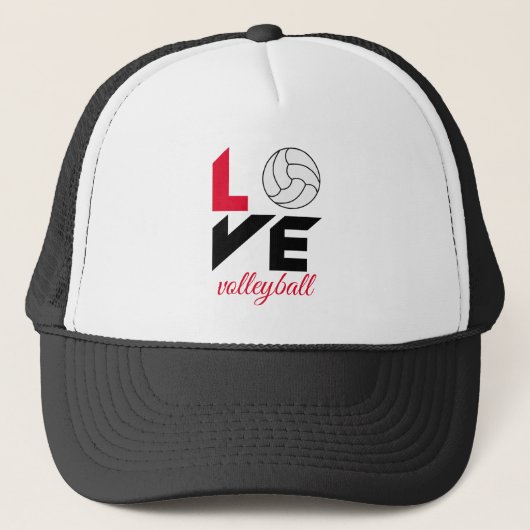 I Liebe Volleyball Truckerkappe (Vorderseite)