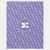 I Liebe Volleyball typografie lilac JEDE Farbe Fleecedecke (Vorderseite)