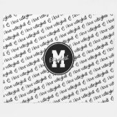 I Liebe Volleyball Typografie Schwarz-weiß JEDE Fa Fleecedecke (Vorderseite (Horizontal))