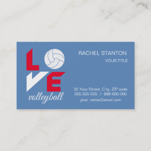 I Liebe Volleyball Visitenkarte