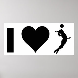 I Liebe Volleyball (Weiblich) Poster