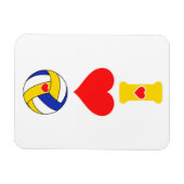 I Liebe Volleyballmagnet Magnet (Horizontal)