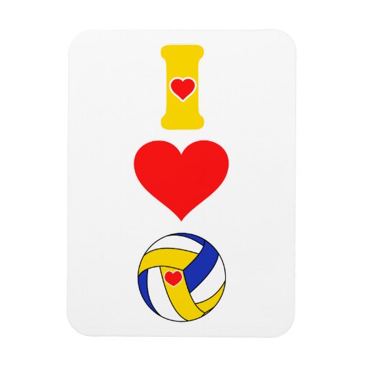 I Liebe Volleyballmagnet Magnet (Vertikal)