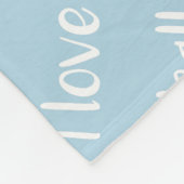 I Liebe Volleyballtypografie-Muster in beliebiger Fleecedecke (Ecke)