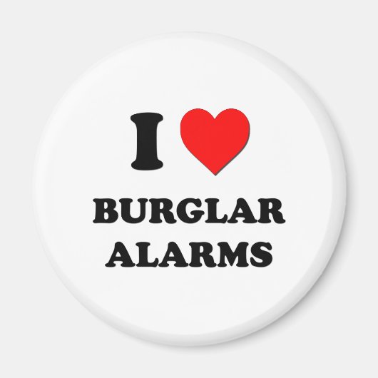 I Liebe von Burglar-Alarmen Magnet (Vorne)