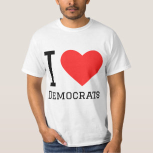 I Liebe von Demokraten T-Shirt