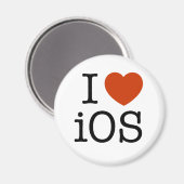 I Liebe von iOS - Schaltfläche Magnet (Vorderseite/Rückseite)