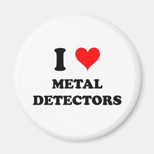 I Liebe von Metalldetektoren Magnet (Vorne)