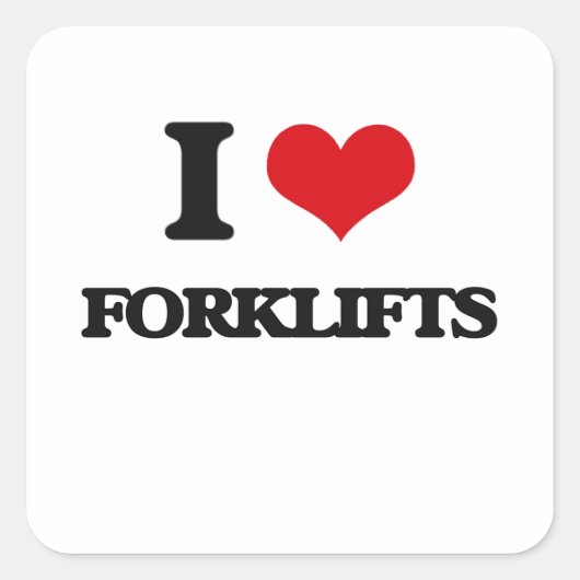 i LIEBE von ORKLIFTS Quadratischer Aufkleber (Vorderseite)