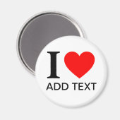 I Liebe (Vorlage) Magnet (Vorderseite/Rückseite)