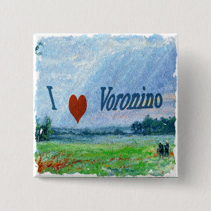 I Liebe Voronino (ein Dorf in Russland) Button