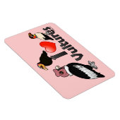 I Liebe Vultures (Südamerika) Magnet (Rechte Seite)