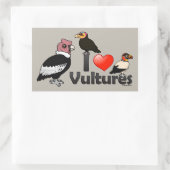 I Liebe Vultures (Südamerika) Rechteckiger Aufkleber (Tasche)