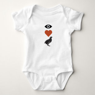 I Liebe-Wachteln Baby Strampler