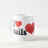 I Liebe-Wachteln Kaffeetasse (Vorderseite Links)