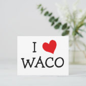 I Liebe Waco Postkarte (Stehend Vorderseite)