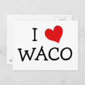 I Liebe Waco Postkarte (Vorne/Hinten)