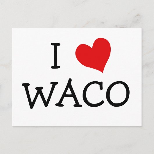 I Liebe Waco Postkarte (Vorderseite)