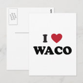 I Liebe Waco Texas Postkarte (Vorne/Hinten)