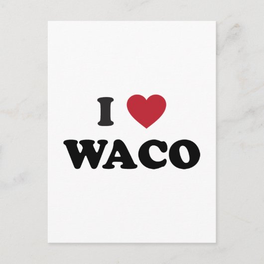 I Liebe Waco Texas Postkarte (Vorderseite)