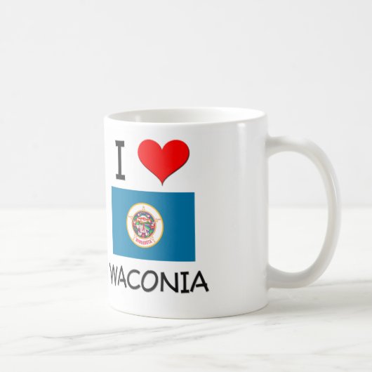 I Liebe Waconia Minnesota Kaffeetasse (Rechts)