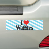 I Liebe-Waffeln Autoaufkleber (Auf Auto)