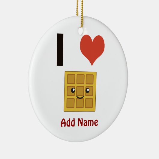 I Liebe-Waffeln Keramikornament (Rechts)