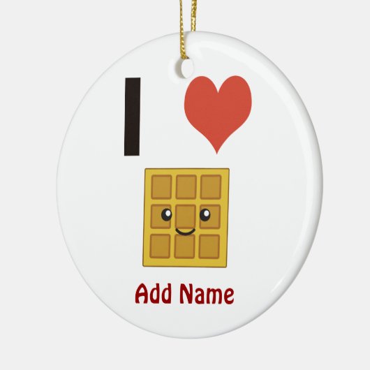 I Liebe-Waffeln Keramikornament (Links)