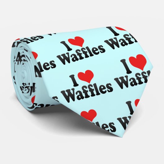 I Liebe-Waffeln Krawatte (Gerollt)