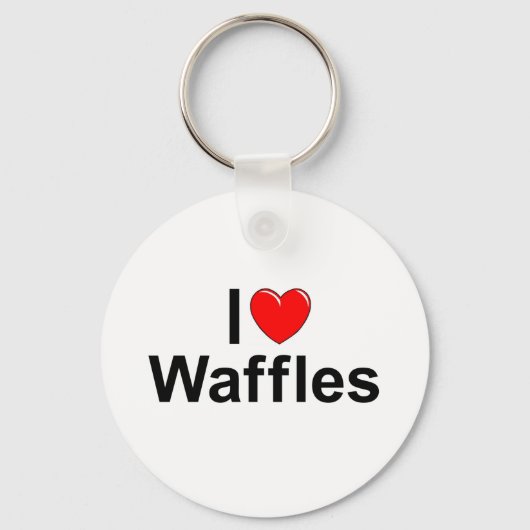 I Liebe Waffeln Schlüsselanhänger (Vorderseite)